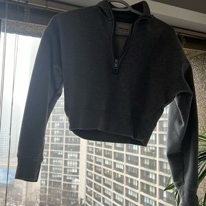 Wilfred Free half zip crop sweatshirt